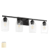 Quorum International Lacy 4 Light 30" Wide Vanity Light Aged Brass