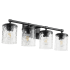 Quorum International Starky 4 Light 28" Wide Vanity Light Matte Black