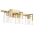 Quorum International Fort Worth 3 Light 22" Wide Vanity Light Aged Brass