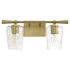 Quorum International Cassini 2 Light 19" Wide Vanity Light Aged Brass