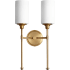 Quorum International Celeste 2 Light 10-3/4" Wide Bathroom Vanity Light Aged Brass