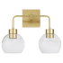 Quorum International Cassini 2 Light 15" Wide Vanity Light Aged Brass