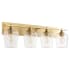 Quorum International Veno 4 Light 32" Wide Vanity Light Aged Brass