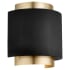 Quorum International 11" Tall Wall Sconce Noir / Aged Brass