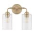 Quorum International Charlotte 2 Light 14" Wide Vanity Light Aged Brass