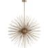 Quorum International Electra 10 Light Large Pendant Aged Silver Leaf