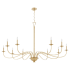Quorum International Maryse 10 Light 60" Wide Taper Candle Style Chandelier Aged Brass