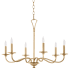 Quorum International Maryse 6 Light 29" Wide Taper Candle Style Chandelier Aged Brass
