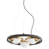 Quorum International Nimbus 3 Light 18" Wide Ring Chandelier Textured Black / Aged Brass