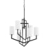 Quorum International Bolivar 6 Light 28" Wide Chandelier Matte Black