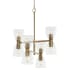 Quorum International Relo 8 Light 25" Wide Chandelier Dark Brass