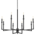 Quorum International Merrick 8 Light 32" Wide Candle Style Chandelier Matte Black