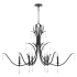 Quorum International Majesty 6 Light 38" Wide Taper Candle Empire Chandelier Matte Black