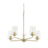 Quorum International Belinder 5 Light 27" Wide Chandelier Aged Brass