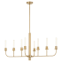 Quorum International Sheridan 8 Light 44" Wide Linear Chandelier Aged Brass