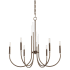Quorum International Summit 6 Light 28" Wide Empire Chandelier Dark Brass