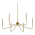 Quorum International Goodwin 6 Light 12" Wide Taper Candle Style Chandelier Aged Brass
