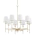 Quorum International Belshaw 8 Light 33" Wide Chandelier Aged Silver Leaf
