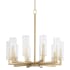 Quorum International Harbin 10 Light 32" Wide Chandelier Aged Brass