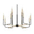 Quorum International Lacy 12 Light 30" Wide Chandelier Noir / Aged Brass