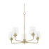 Quorum International Goodwin 5 Light 27" Wide Chandelier Aged Brass