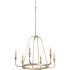Quorum International Marquee 6 Light 28" Wide Taper Candle Ring Chandelier Aged Silver Leaf