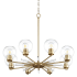 Quorum International Volan 8 Light 33" Wide Chandelier Aged Brass