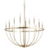 Quorum International Tribute 12 Light 34" Wide Ring Chandelier Aged Brass