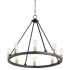 Quorum International Paxton 8 Light 27" Wide Ring Chandelier Textured Black / Aged Brass