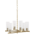 Quorum International Mercier 6 Light 26" Wide Chandelier Aged Brass