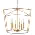 Quorum International Mantle 6 Light 24" Wide Pendant Gold Leaf