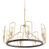 Quorum International Howe 8 Light 32" Wide Ring Chandelier Textured Black / Aged Brass