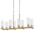 Quorum International Mercier 8 Light 41" Wide Linear Chandelier Aged Brass