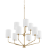 Quorum International Harmony 9 Light 30" Wide Chandelier Aged Brass