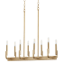 Quorum International Tempo 8 Light 30" Wide Linear Pendant Aged Brass