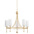 Quorum International Lee Boulevard 5 Light 28" Wide Ring Chandelier Aged Brass