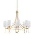 Quorum International Lee Boulevard 8 Light 33" Wide Ring Chandelier Aged Brass