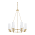 Quorum International Cassini 6 Light 30" Wide Beaded Candle Style Chandelier Aged Brass