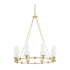 Quorum International Cassini 8 Light 38" Wide Beaded Candle Style Chandelier Aged Brass