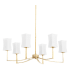Quorum International Wallinger 6 Light 33" Wide Chandelier Gold Leaf