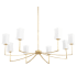 Quorum International 8 Light 44" Wide Chandelier Gold Leaf