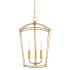 Quorum International Mantle 3 Light 12" Wide Pendant Gold Leaf