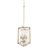 Quorum International Marquee 4 Light 12" Wide Taper Candle Pendant Aged Silver Leaf