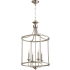Quorum International Rossington 4 Light 18" Wide Taper Candle Chandelier Satin Nickel