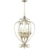 Quorum International Bryant 9 Light 20" Wide Taper Candle Pendant Aged Silver Leaf
