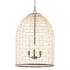 Quorum International Rattan 3 Light 19" Wide Pendant Matte Black
