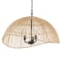 Quorum International Rattan 3 Light 27" Wide Pendant Matte Black