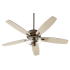 Quorum International Breeze 52" 5 Blade LED Indoor Ceiling Fan with Round Glass Shade Oiled Bronze