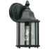 Quorum International 1 Light Outdoor Wall Sconce with Clear Shade Black