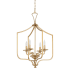 Quorum International Maryse 4 Light 18" Wide Taper Candle Pendant Aged Brass